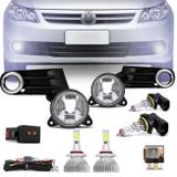 Kit Farol de Milha Gol Voyage G5 09 a 12 Saveiro G5 10 a 13 Hella + Super LED 6000K + Lâmpada Osram - Prime