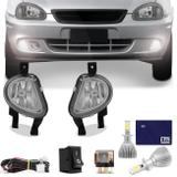 Kit Farol Milha Corsa Pick-up Wagon 00 a 02 Hatch Sedan 99 a 02 Classic 03 a 10 + Super LED 6000K - Kit prime