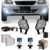Kit Farol Milha Corsa Pick-up Wagon Hatch Sedan 2000 a 2002 Classic 2003 a 2010 + Kit Xênon 6000K - Kit prime
