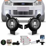 Kit Farol Milha Fiesta 2007 2008 2009 2010 Auxiliar Neblina + Kit Xênon 6000K - Kit prime
