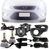 Kit Farol Milha Focus 2009 2010 2011 2012 2013 Auxiliar Neblina + Par Lâmpadas Super LED 6000K - Prime