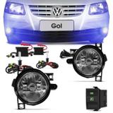 Kit Farol Milha Gol Parati Saveiro G4 2006 a 2012 + Kit Xenon 8000K Azulado - Prime