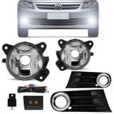 Kit Farol Milha Gol Voyage G5 2009 2010 2011 2012 Saveiro G5 2010 2011 2012 2013 Aro Cromado - Prime