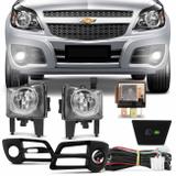 Kit Farol Milha Montana 2011 2012 2013 2014 2015 2016 2017 2018 2019 + Moldura Preta - Prime