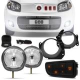 Kit Farol Milha Novo Uno Way Attractive 2010 A 2018 Fiorino 2014 A 2018 Auxiliar Neblina - Prime
