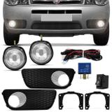 Kit Farol Milha Palio G3 04 a 16 Weekend Siena Strada G3 04 a 12 Auxiliar Neblina Moldura Suportes - Kit prime