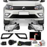 Kit Farol Milha Saveiro G7 2016 2017 2018 Gol Track G7 2017 2018 + Par Lâmpadas Super LED 3D 6000K - Kit prime