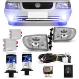 Kit Farol Milha VW Santana 99 a 06 Quantum 99 a 02 com Par Xênon H1 10000K e Reator Anti Flicker - Prime