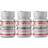 Kit fat loss - drenagem linfática + ioimbina + orlistat - Kits oficialfarma