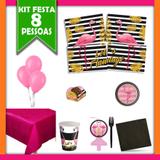 Kit Festa Flamingo 08 Pessoas - Festabox
