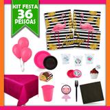 Kit Festa Flamingo 36 Pessoas - Festabox