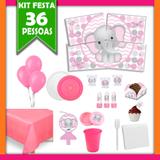 Kit Festa Infantil Elefantinha 36 Pessoas - Festabox