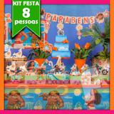 Kit Festa Infantil Moana 08 Pessoas Econômico - Festabox