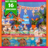 Kit Festa Infantil Moana 16 Pessoas Econômico - Festabox