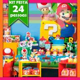 Kit Festa Infantil Super Mário 24 Pessoas Econômic - Festabox