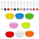 Kit festa lembrancinhas para personalizar - 50 tubetes 13cm +50 latinhas ø5x1 cm - Grupo oiram