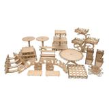 Kit Festa Mdf Aniversário Floral 30 peças - Madeira e design