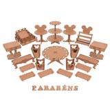 Kit Festa Mdf Aniversário Mickey 30 peças - Madeira e design