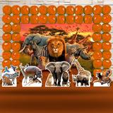 Kit Festa Ouro Animais Safari - IMPAKTO VISUAL