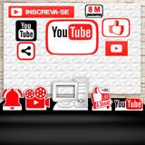 Kit Festa Prata You Tube Redes Sociais - IMPAKTO VISUAL