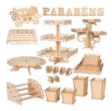 Kit Festa Provença em MDF com 31 Peças - 1786 - Cia. laser