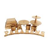 Kit Festa Provençal Decoração Mdf 17 Peças Liso Promoçâo - Fisarte