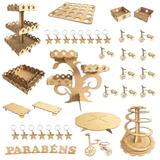 Kit Festa Provençal MDF - Estrela 50 peças - Encaixo