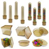 Kit Festas Dourado 40 Tubetes +40 Caixinhas 5x5 +40 Latinhas - Grupo oiram
