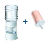 Kit Filtro de Água de Plástico Gplus (Branco) + Vela Cerâmica Tradicional - Sap Filtros 13,5L