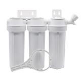 Kit Filtro Triplo BBI 9.3/4" Branco PT230BR/T para Fabricação de Cerveja Artesanal com 1 Refil Polipropileno e 2 Carbon Block + Chave + Torneira