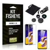 Kit Fisheye Asus Zenfone 5/5z Lente Fisheye + Capa + Película de Vidro - Armyshield