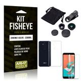 Kit Fisheye Asus Zenfone 5 Selfie Lente Fisheye + Capa + Película de Vidro - Armyshield