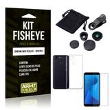 Kit Fisheye Asus Zenfone Max Plus M1 Lente Fisheye + Capa + Película de Vidro - Armyshield
