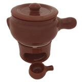 Kit Fondue Completo de Barro 800 ml - Cerâmica motta