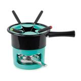 Kit Fondue Viena Verde 8 Peças Pastilhas Álcool Sólido - Forma