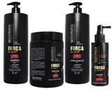 Kit Força Com Pimenta SH + Cond. 1 Litro + Másc 1 KG + Loção 100ml - Bio extratus