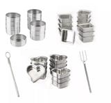 Kit Forminhas Pão De Mel 3 Modelos 12 Pçs + 2 Garfos - Goldpan formas