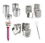 Kit Forminhas Pão De Mel 3 Modelos 12 Pçs + Garfo + Caneta - Goldpan formas