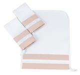Kit Fralda Boquinha Lelis Rosa Antigo Infantil Malha 3 Peças - Enxovais yenor