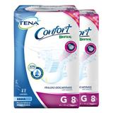 Kit Fralda Geriátrica Tena Confort Biofral Unissex G 16 Tiras