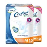 Kit Fralda Geriátrica Tena Confort Biofral Unissex M 20 Tiras