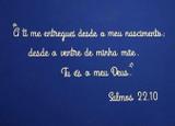 Kit Frase Salmos 22.10 MDF Decoração Pronta Entrega - Fabricação própria