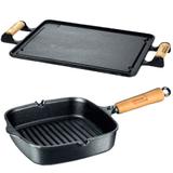 Kit Frigideira Cook Grill E Chapa De Ferro 25x30 Preço Único - Panela mineira