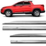 Kit Friso Lateral Inferior Fiat Toro 2016 a 2019 Cromado Encaixe Perfeito - Marçon
