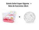 Kit Gaiola Safari Super Gigante Rosa + Bola de Exercícios 18cm - American pets