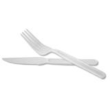 Kit Garfo e Faca Branca C/400 Unidades - Goldenplast