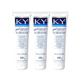 Kit Gel Lubrificante Íntimo KY 100g - 3 unidades