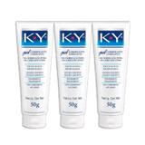 Kit Gel Lubrificante Íntimo KY 50g - 3 unidades