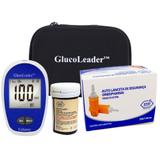 Kit Glicemia Plus: 1 Medidor GlucoLeader + 1 Frasco c/50 Tiras Reagentes + 200 Lancetas Seg 28G MediSafe