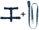 Kit Guia e Peitoral para Cachorro estampa Marinheiro Buddy Dog
